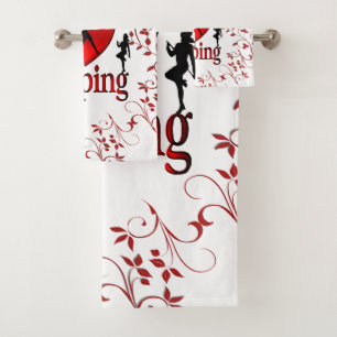I Heart Tap Dance Bath Towel Set