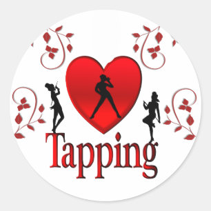 I Heart Tap Dance Classic Round Sticker