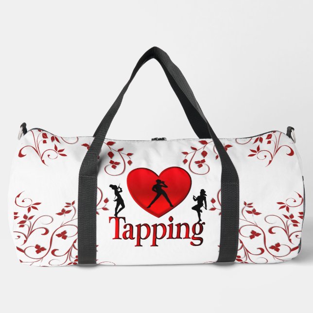 I Heart Tap Dance Duffle Bag (Front)