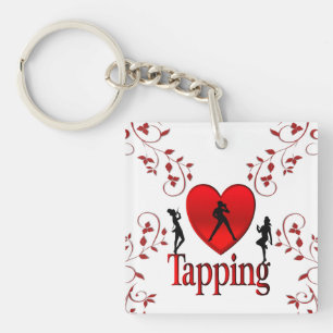 I Heart Tap Dance Keychain