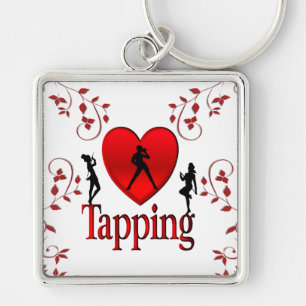 I Heart Tap Dance Keychain