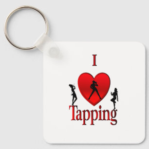 I Heart Tap Dance Keychain