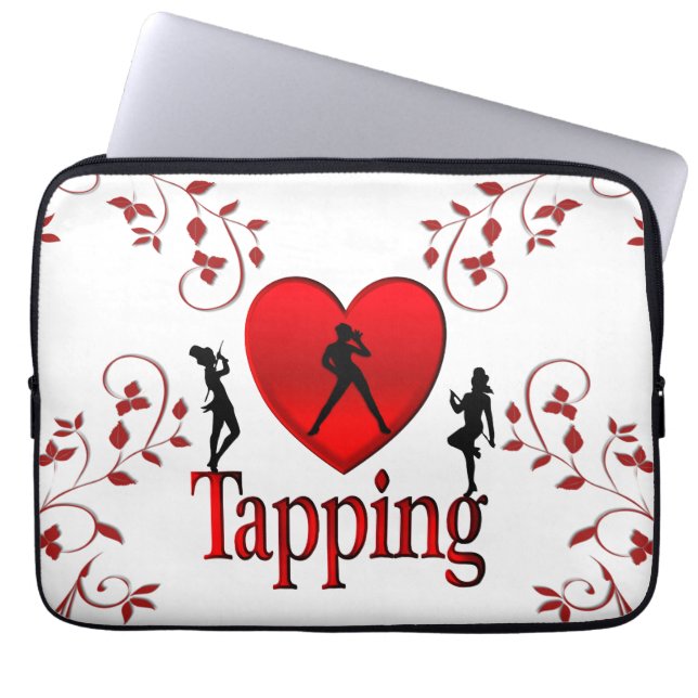 I Heart Tap Dance Laptop Sleeve (Front)