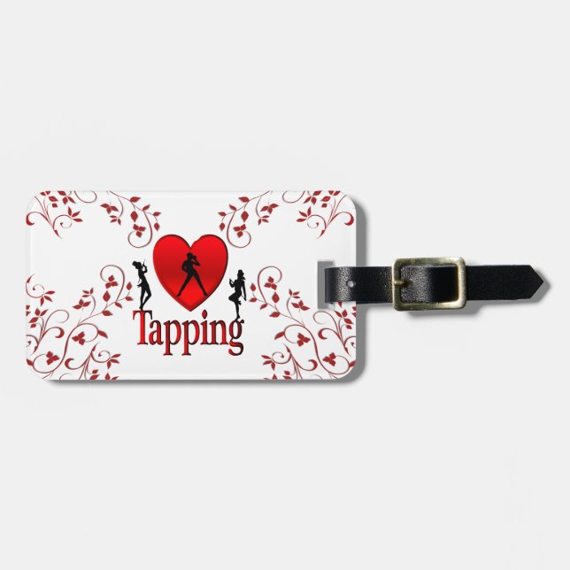 I Heart Tap Dance Luggage Tag (Front Horizontal)
