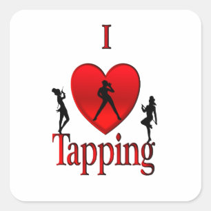 I Heart Tap Dance Square Sticker