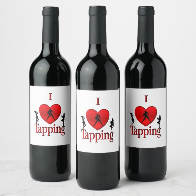 I Heart Tap Dance Wine Label (Bottles)