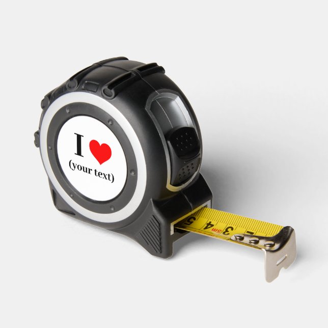 I HEART! Tape Measure - Silver- Custom 1 (Angle)