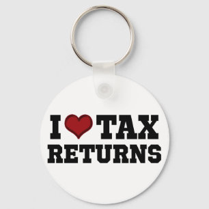 I Heart Tax Returns Keychain