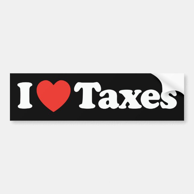 I Heart Taxes Bumper Sticker (Front)