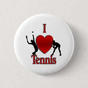 I Heart Tennis 2 Inch Round Button