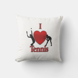 I Heart Tennis Outdoor Pillow