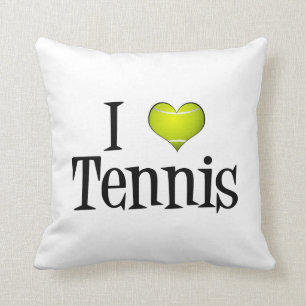 I Heart Tennis Throw Pillow
