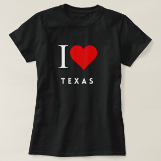 I Heart Texas blk Femens T-Shirt