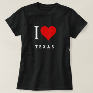 I Heart Texas blk Womens T-Shirt