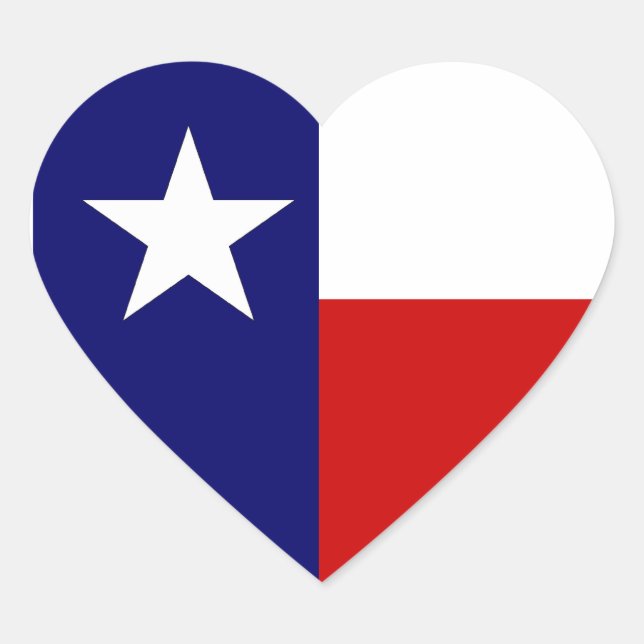 I Heart Texas Flag Lone Star State Travel sticker (Devant)