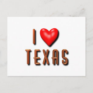 I Heart Texas Postcard