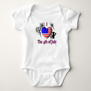 I Heart the 4th of July Baby Bodysuit