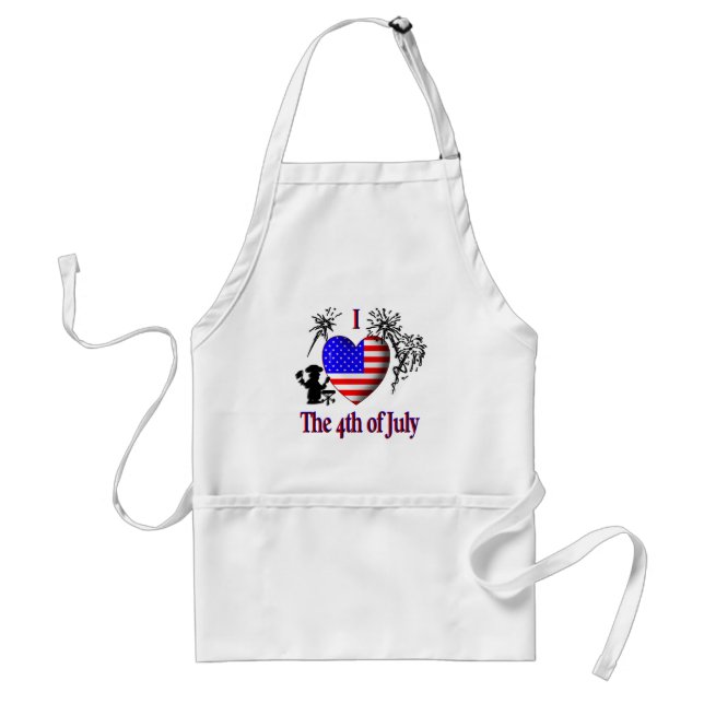 I Heart the 4th of July Standard Apron (Front)