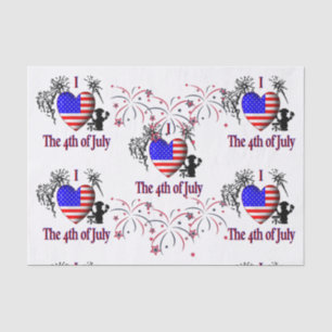 I Heart the 4th of July Tissue Paper