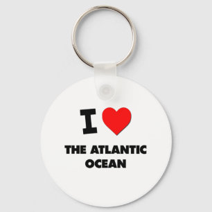 I Heart The Atlantic Ocean Keychain