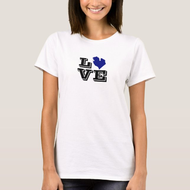 I heart the Great Lakes, The Great Lake State T-Shirt (Front)
