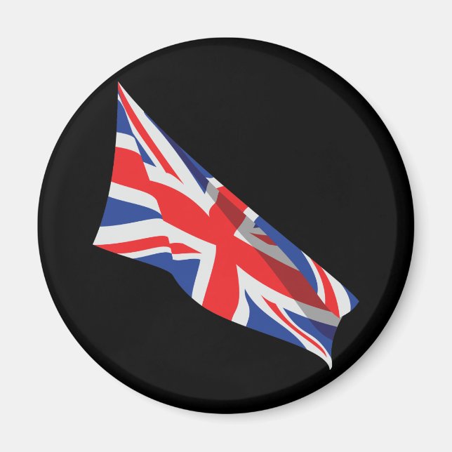 I Heart the UK/Union Jack Flag Magnet (Front)