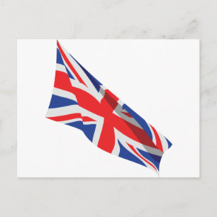 I Heart the UK/Union Jack Flag Postcard