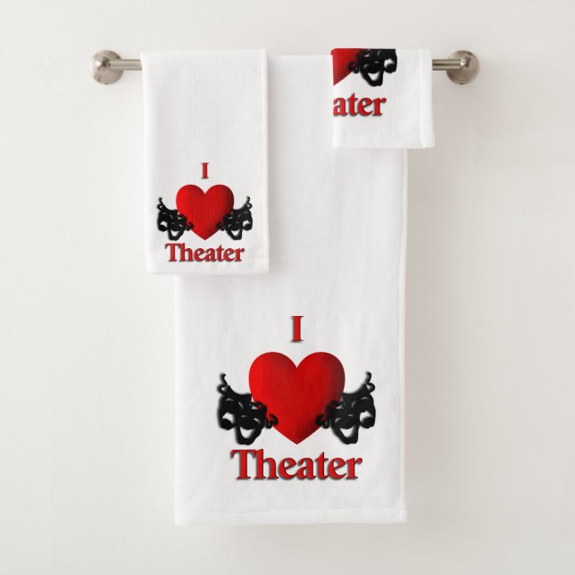 I Heart Theatre Bath Towel Set (Insitu)