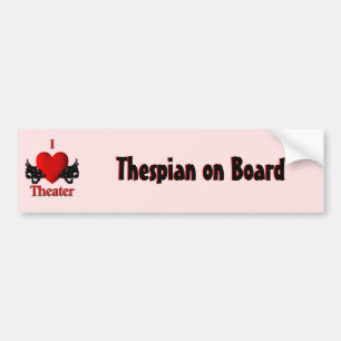 I Heart Theatre Bumper Sticker