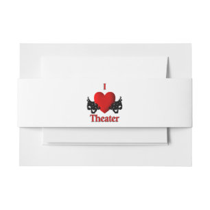 I Heart Theatre Invitation Belly Band