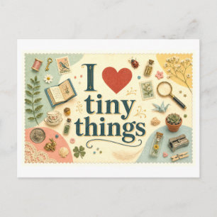 "I [Heart] Tiny Things" Postcard
