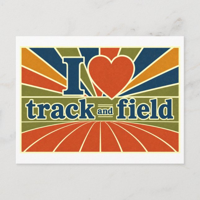 "I [Heart] Track and Field" Postcard (Front)