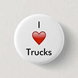 I [Heart] Truck 1 Inch Round Button