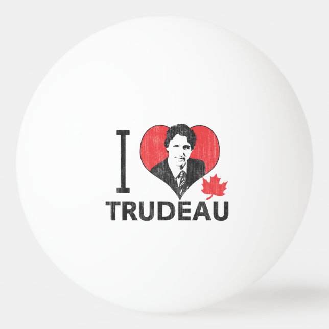 I Heart Trudeau Ping Pong Ball (Front)