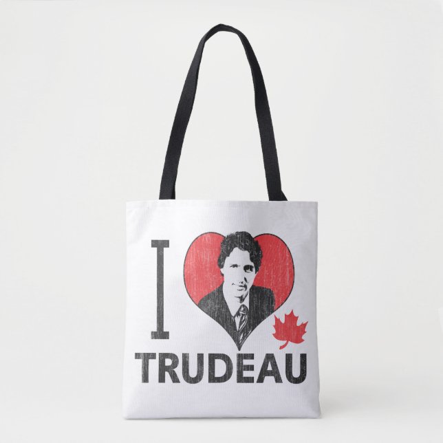 I Heart Trudeau Tote Bag (Front)