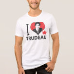 I Heart Trudeau Tri-Blend Shirt<br><div class="desc">I Heart Trudeau. I Love Justin Trudeau. With a red Canadian Maple Leaf. Canada's Liberal Prime Minister. Justin's face done as a graphic illustration and finished in a grunge,  distressed look.</div>