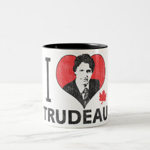 I Heart Trudeau Two-Tone Coffee Mug