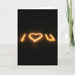 i heart u candles holiday card