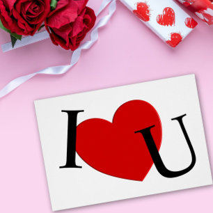 I Heart U Love Card, Extra Large