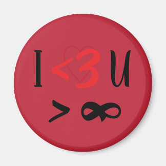 I Heart U More Than Infinity Magnet