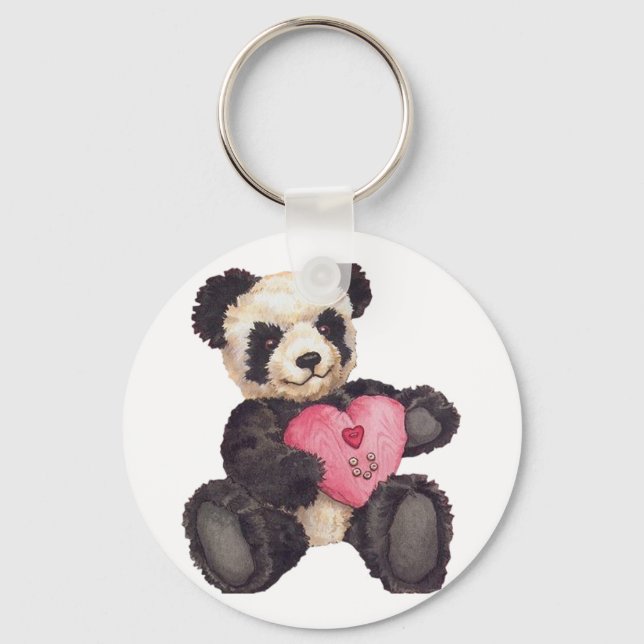 I Heart U Panda Keychain (Front)