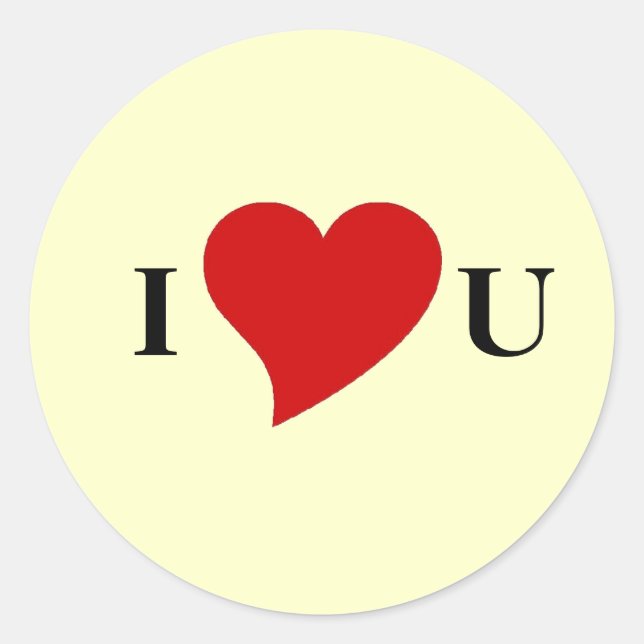 I "heart" U sticker (Front)