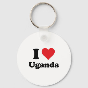I Heart Uganda Love Country Souvenir Themed Stuff Keychain
