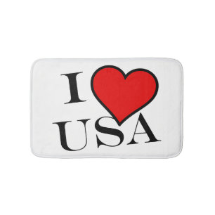 I Heart USA bk bmcnt Bath Mat