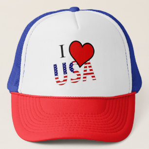 I Heart USA overlay thcn Trucker Hat
