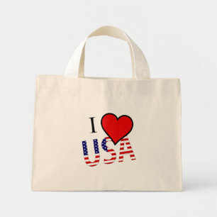 I Heart USA overlay ttcnt Mini Tote Bag