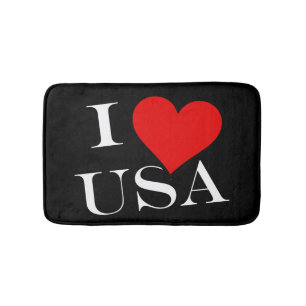 I Heart USA wt bmcnt Bath Mat