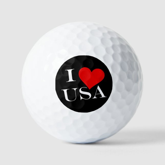 I Heart USA wt va gbcnt Golf Balls (Front)