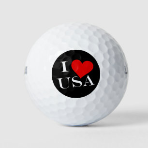I Heart USA wt wu gbcnt Golf Balls