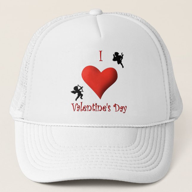I Heart Valentine's Day Trucker Hat (Front)